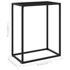 Konsolinis staliukas, juodas, 60x35x75cm, grūdintas stiklas