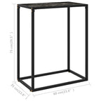 Konsolinis staliukas, juodas, 60x35x75cm, grūdintas stiklas