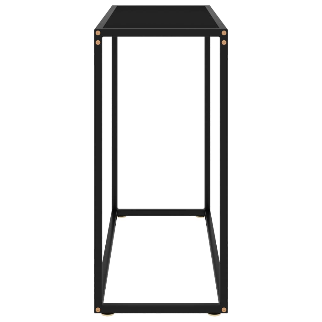 Konsolinis staliukas, juodas, 80x35x75cm, grūdintas stiklas