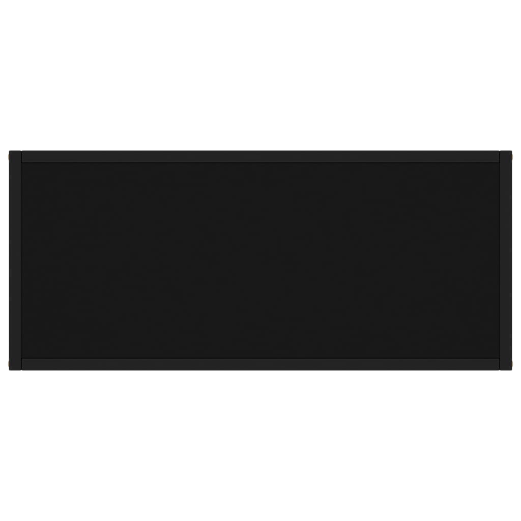 Konsolinis staliukas, juodas, 80x35x75cm, grūdintas stiklas