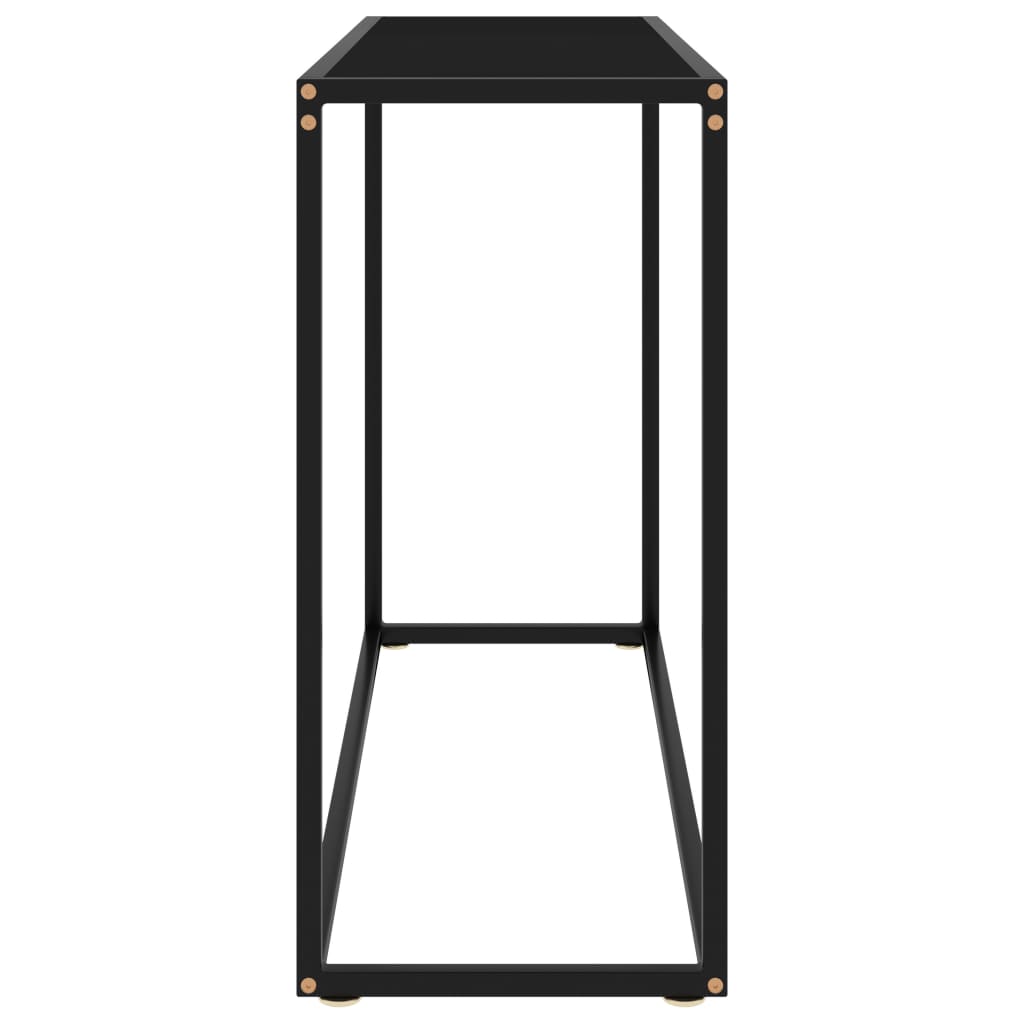 Konsolinis staliukas, juodas, 100x35x75cm, grūdintas stiklas