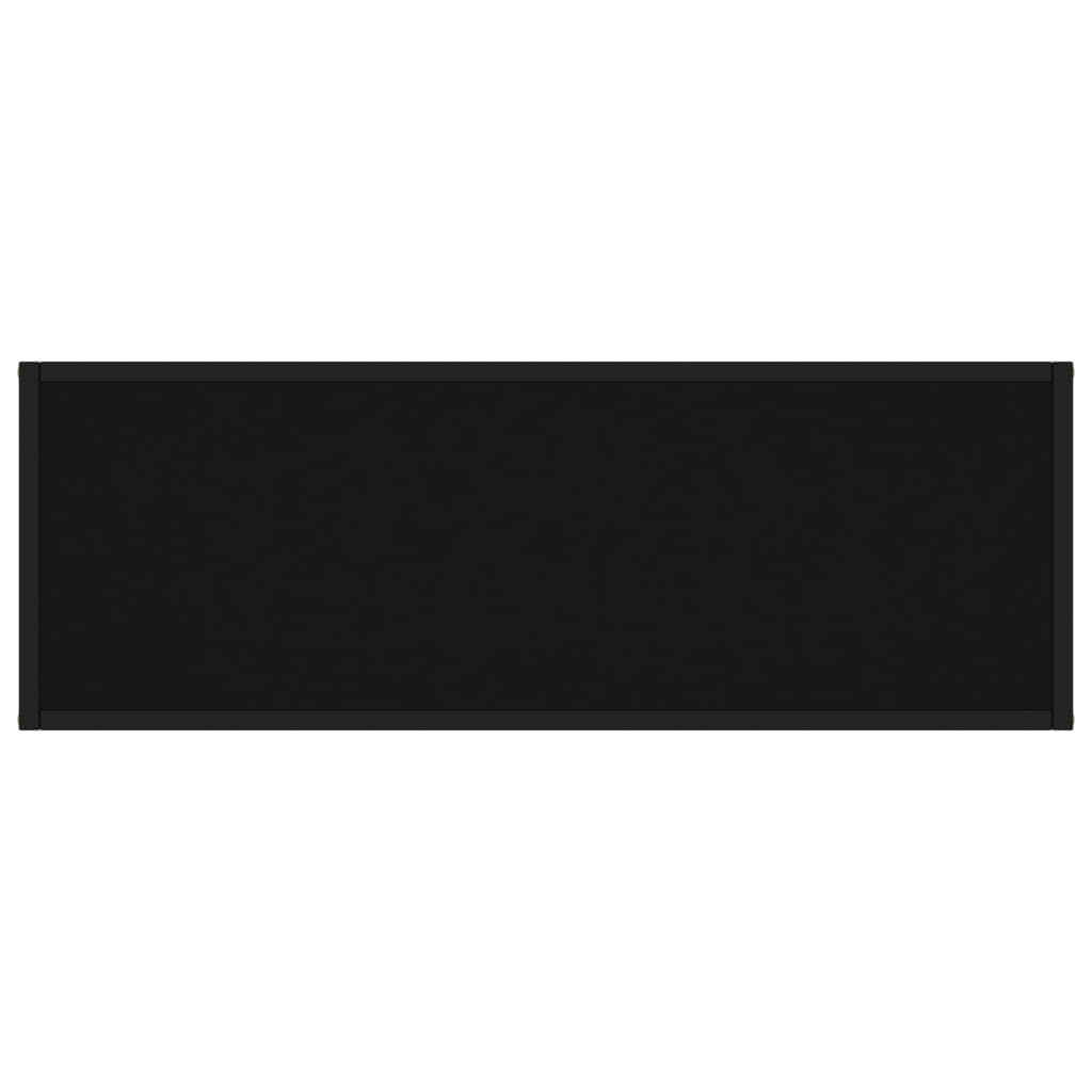 Konsolinis staliukas, juodas, 100x35x75cm, grūdintas stiklas