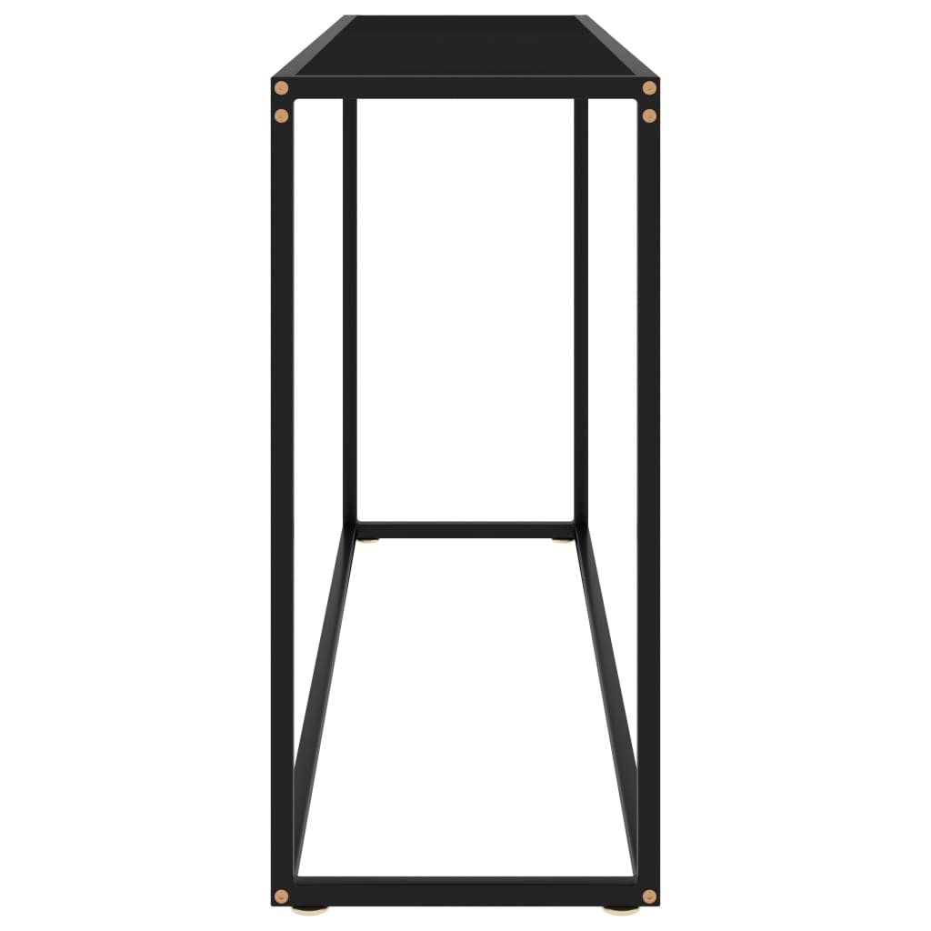 Konsolinis staliukas, juodas, 120x35x75cm, grūdintas stiklas