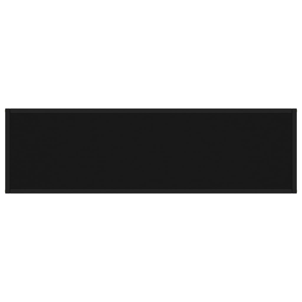 Konsolinis staliukas, juodas, 120x35x75cm, grūdintas stiklas