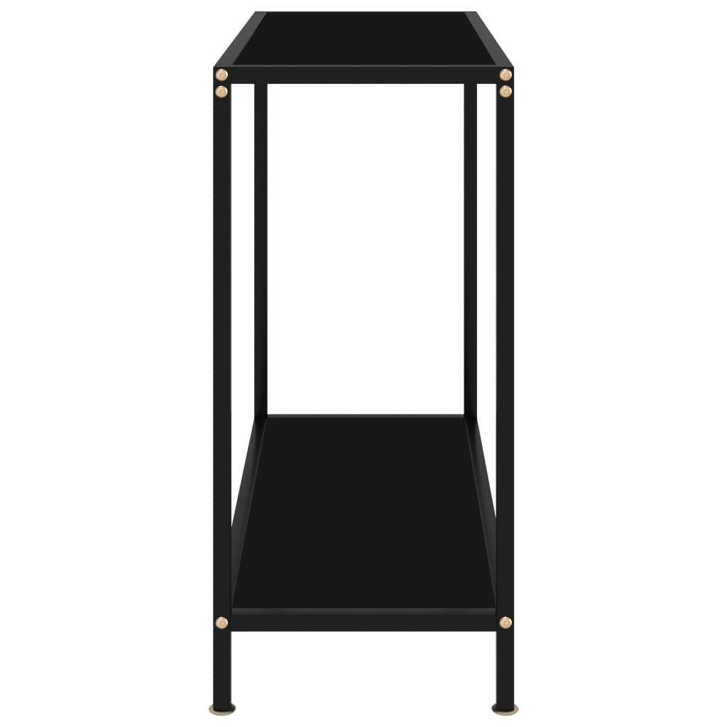 Konsolinis staliukas, juodas, 80x35x75cm, grūdintas stiklas
