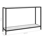 Konsolinis staliukas, baltas, 120x35x75cm, grūdintas stiklas
