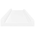 Lentynos nuotraukų rėmeliams, 2vnt., baltos, 80x9x3cm, MDF
