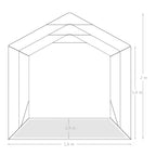 Garažas-palapinė, žalios spalvos, 1,6x2,4m, PVC (310022+310023)