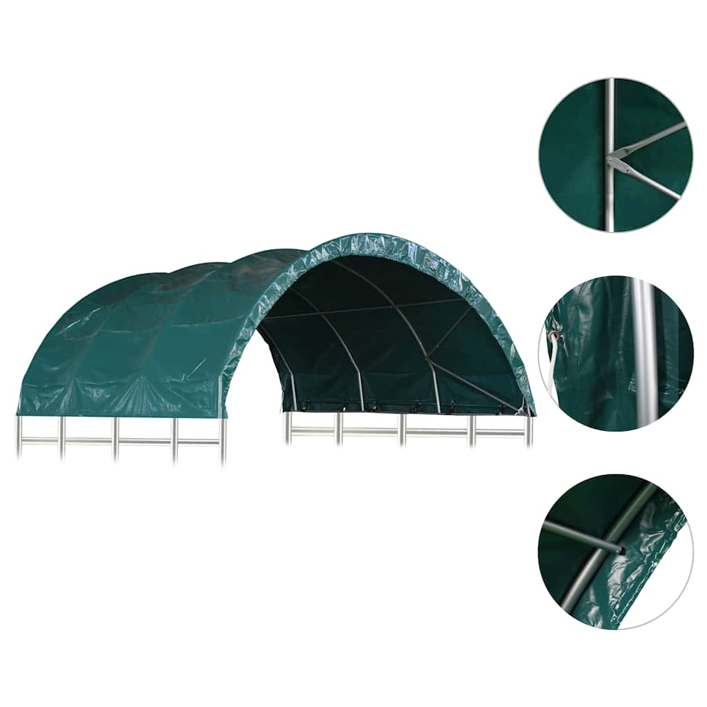 Sodo pavėsinė su šonine užuolaida, antracito spalvos, 4x3x2,25m