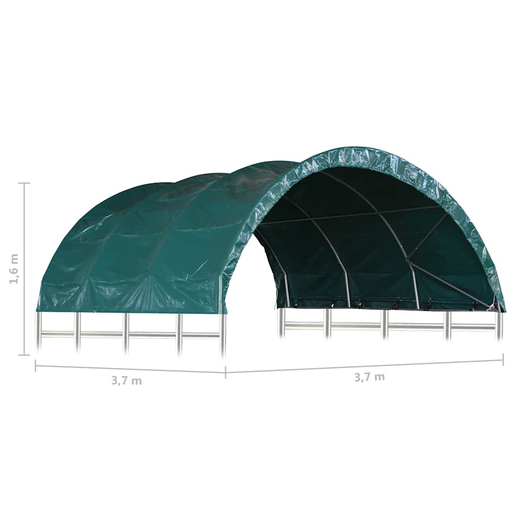 Sodo pavėsinė su šonine užuolaida, antracito spalvos, 4x3x2,25m