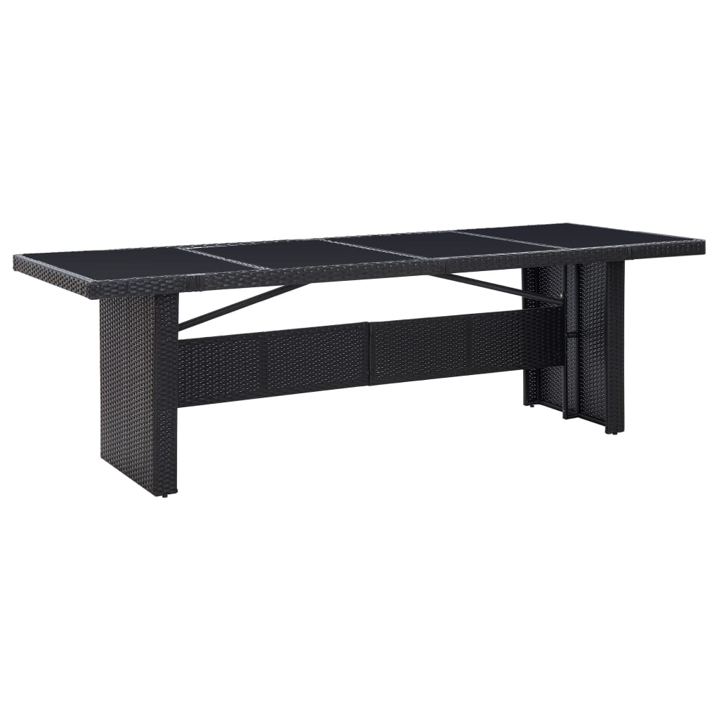 Sodo stalas, 240x90x74cm, poliratanas ir akacijos med. masyvas