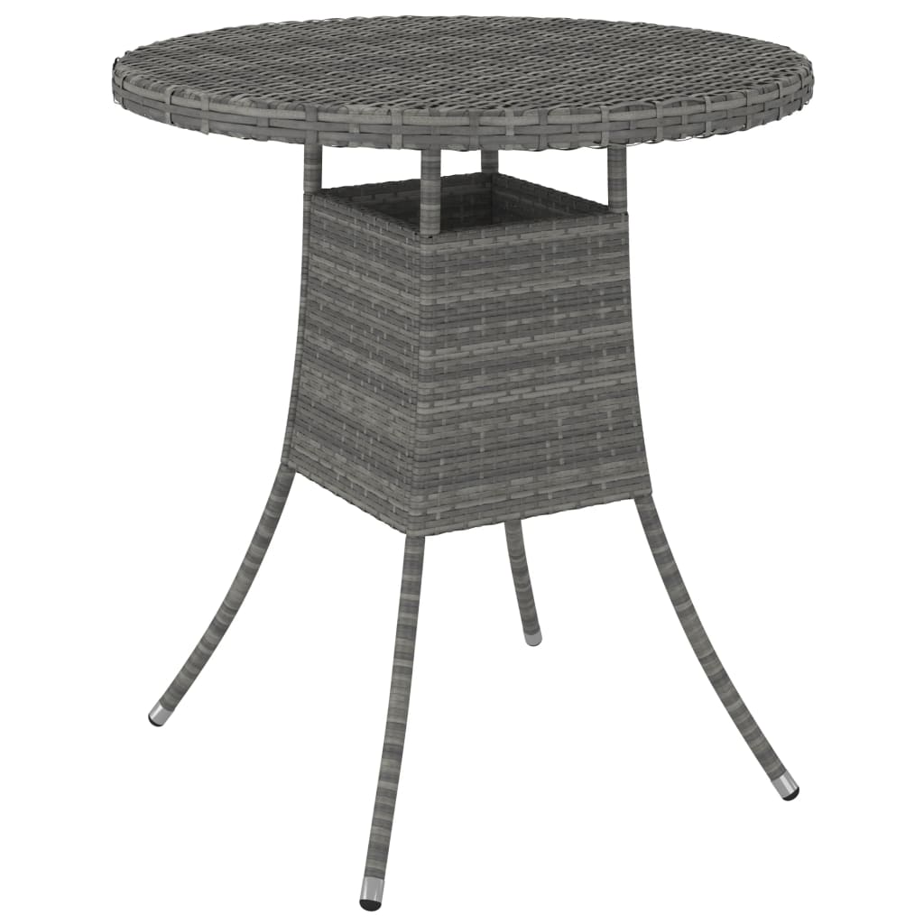 Sodo staliukas, juodos spalvos, 70x70x73cm, poliratanas