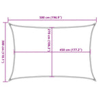 Uždanga nuo saulės, kreminės spalvos, 3x5m, HDPE, 160g/m²