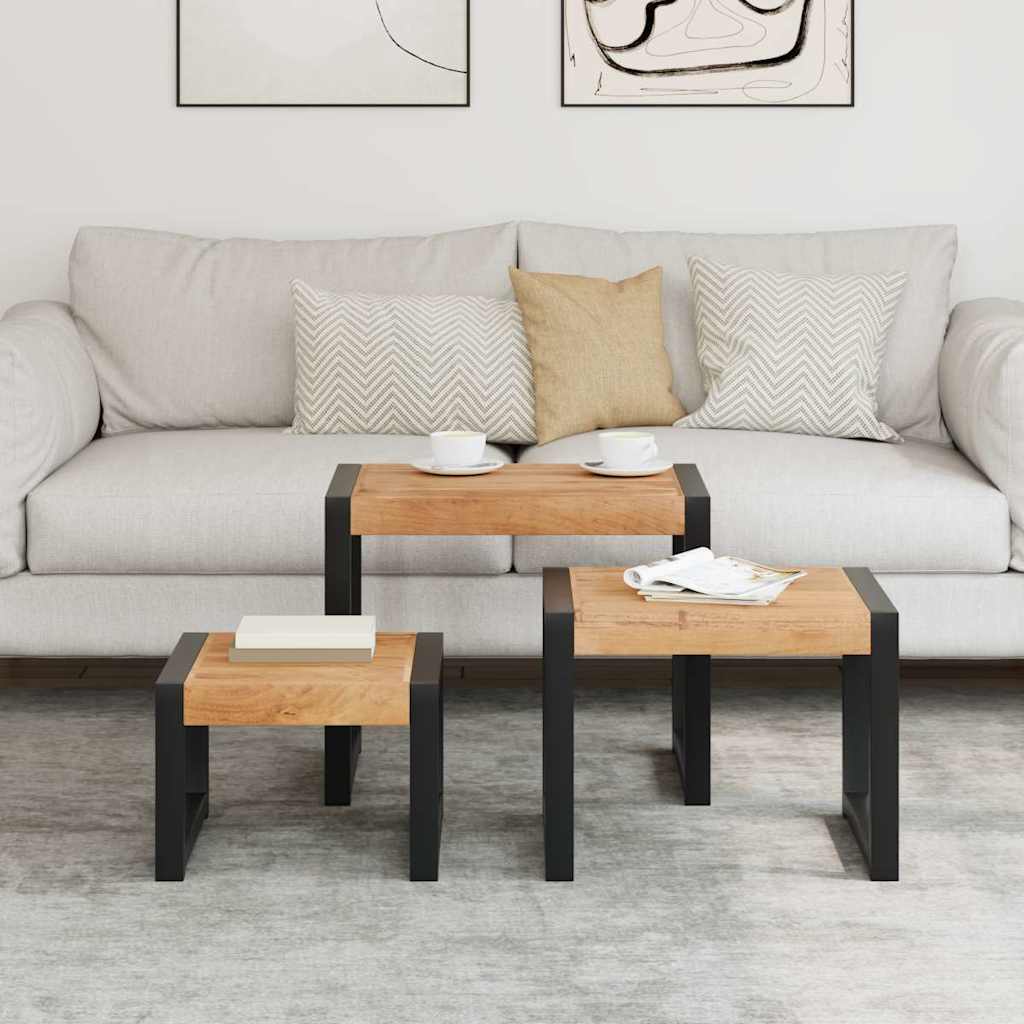 Sudedami staliukai, 3vnt., medienos masyvas