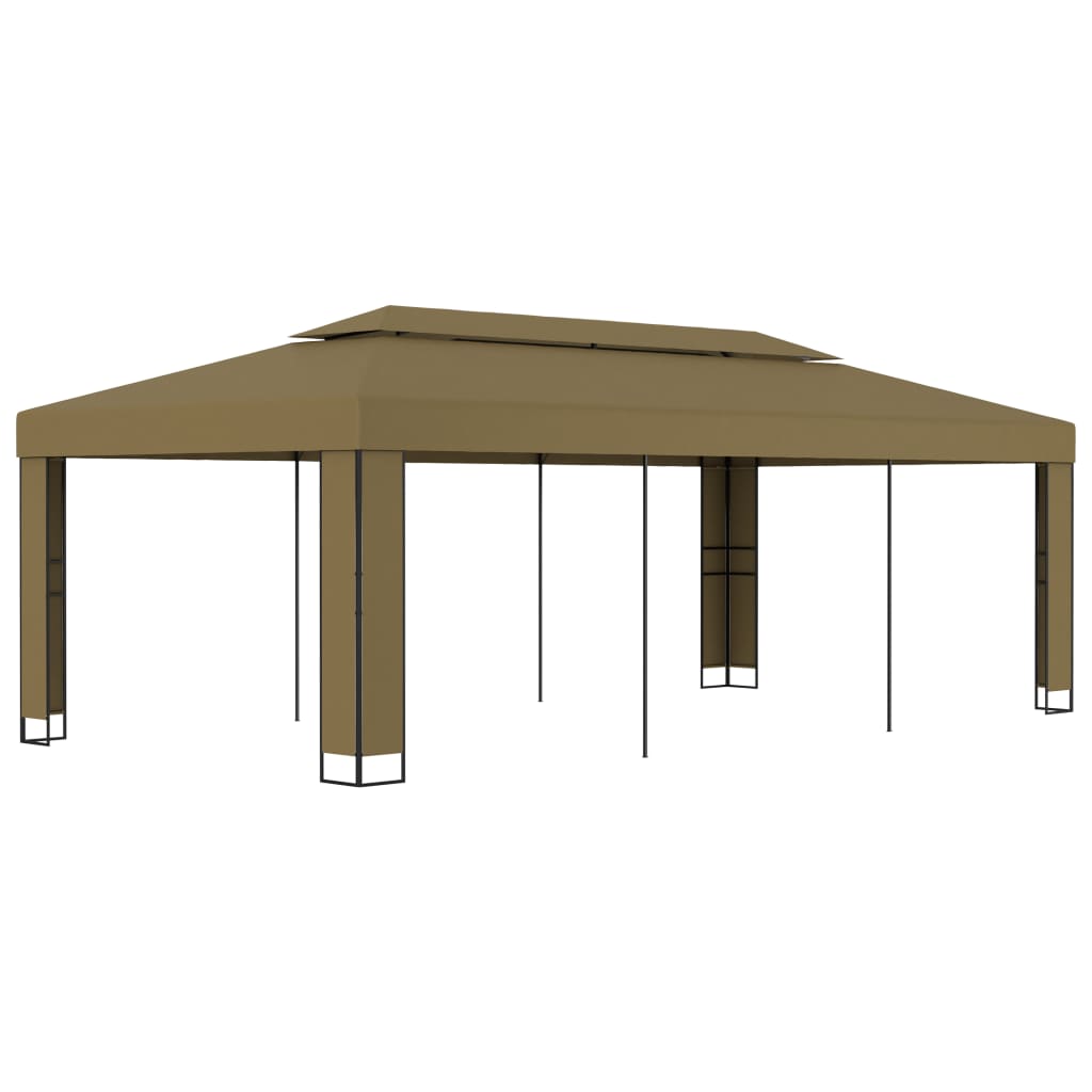 Pavėsinė su dvigubu stogu, baltos spalvos, 3x3m