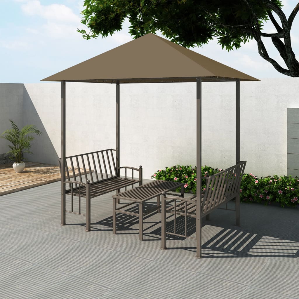Sodo paviljonas su staliuku ir suoliukais, 2,5x1,5x2,4m