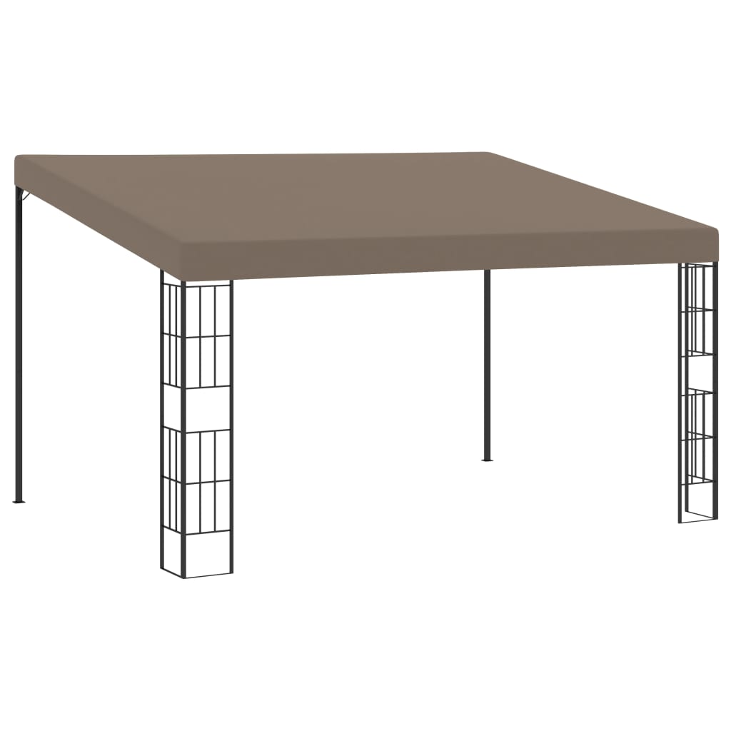 Prie sienos montuojama pavėsinė, kreminė, 3x6m, audinys