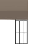 Prie sienos montuojama pavėsinė, taupe spalvos, 6x3m, audinys