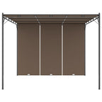 Sodo pavėsinė su šonine užuolaida, taupe spalvos, 3x3x2,25m