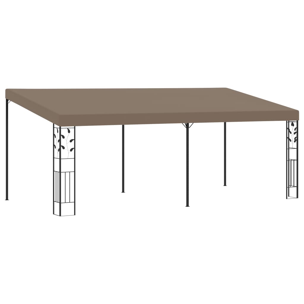 Prie sienos montuojama pavėsinė, taupe spalvos, 6x3x2,5m