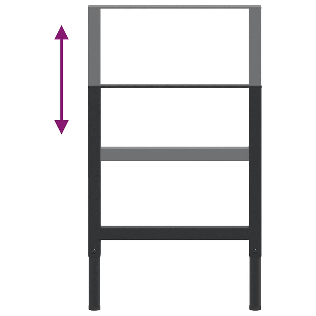 Darbastalio rėmai, 2vnt., juodi, 55x(69-95,5)cm, metalas
