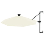 Prie sienos montuojamas sodo skėtis su LED, 300cm