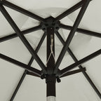 Sodo skėtis nuo saulės su LED, 200x211cm, aliuminis