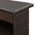 Sodo baro staliukas, rudos spalvos, 120x55x110cm, poliratanas