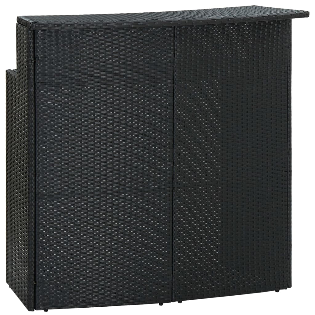 Sodo baro staliukas, rudos spalvos, 120x55x110cm, poliratanas
