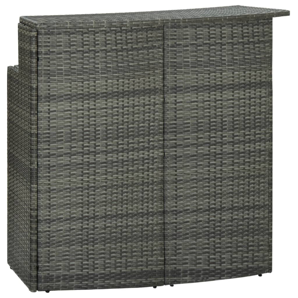 Sodo baro staliukas, rudos spalvos, 120x55x110cm, poliratanas