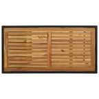 Baro staliukas su lentyna, juodas, 120x60x110cm, poliratanas
