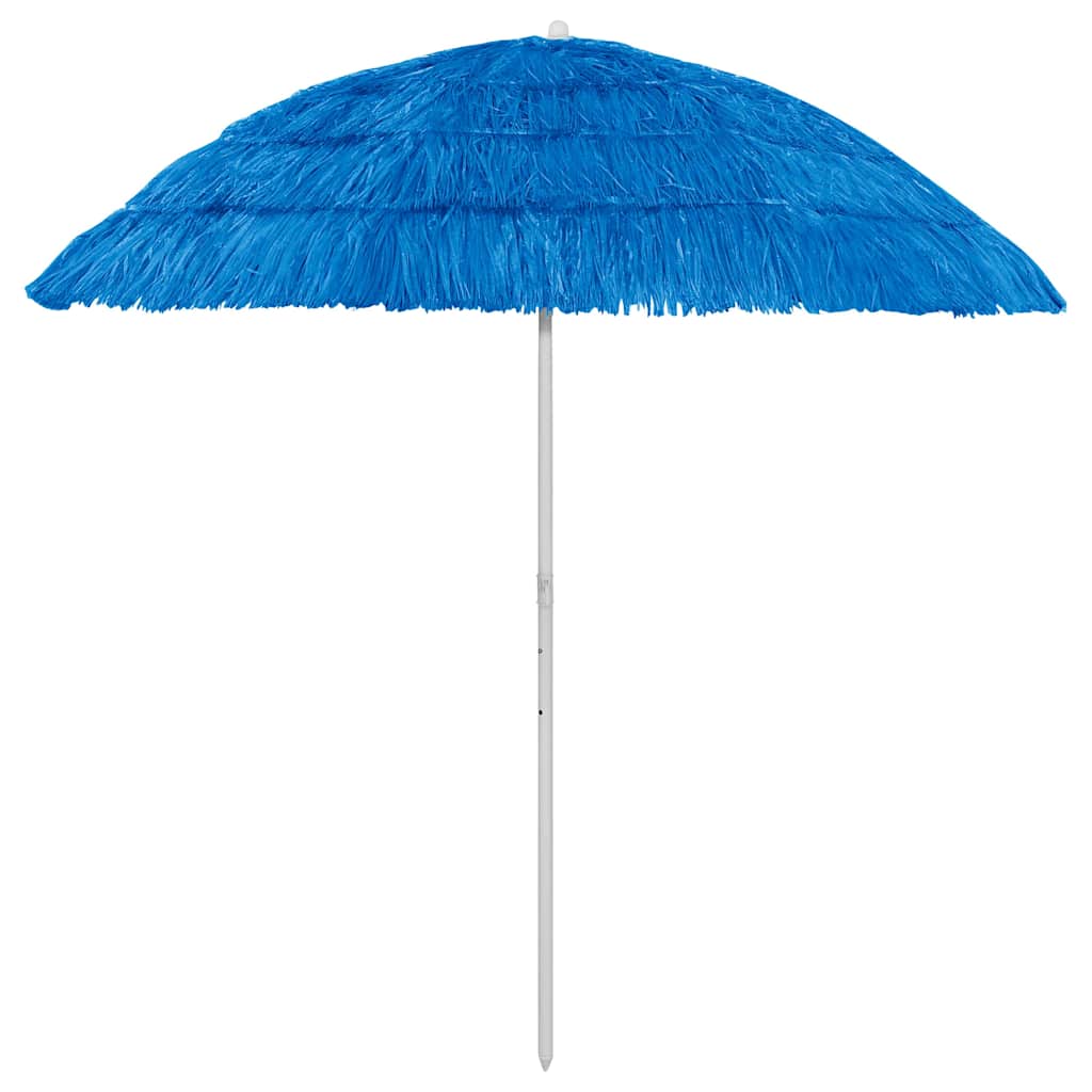 Paplūdimio skėtis, mėlynos spalvos, 240cm, havajietiško dizaino