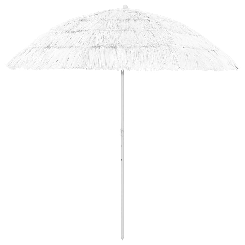 Paplūdimio skėtis, baltos spalvos, 240cm, havajietiško dizaino