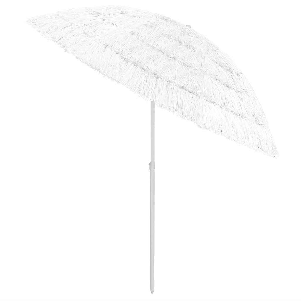 Paplūdimio skėtis, baltos spalvos, 240cm, havajietiško dizaino