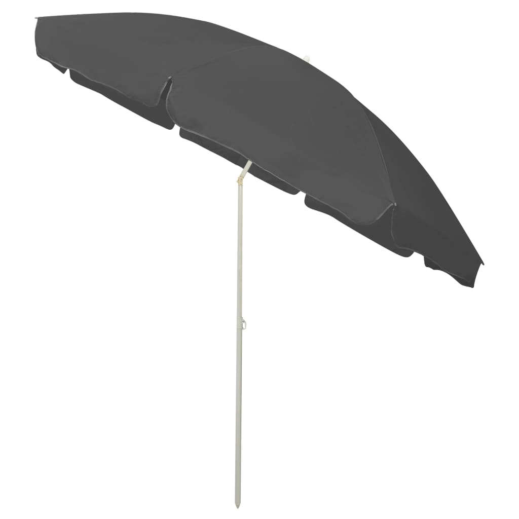 Paplūdimio skėtis nuo saulės, antracito spalvos, 300cm