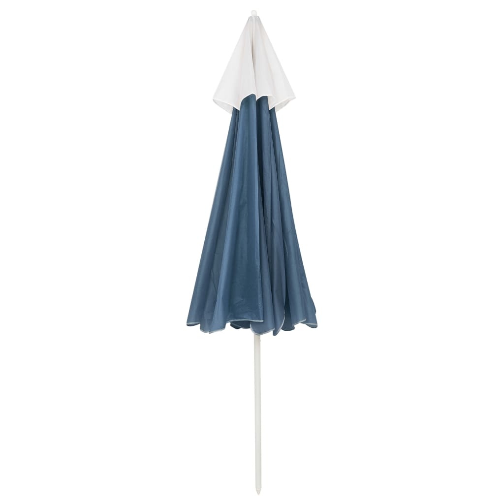 Paplūdimio skėtis nuo saulės, mėlynos spalvos, 240cm