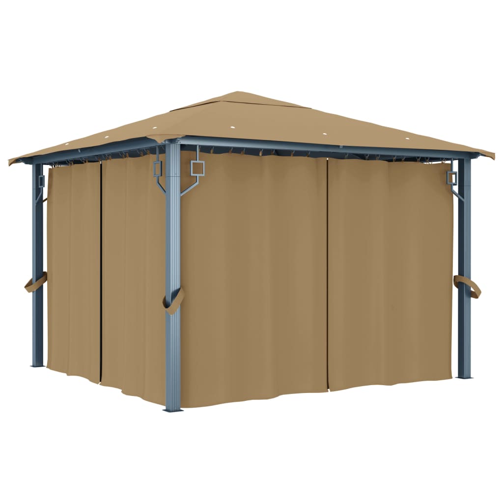 Prie sienos montuojama pavėsinė, antracito, 3x3m, audinys