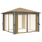 Prie sienos montuojama pavėsinė, antracito, 3x3m, audinys
