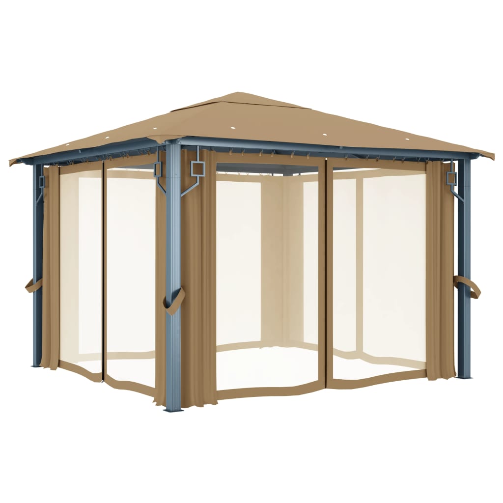 Prie sienos montuojama pavėsinė, antracito, 3x3m, audinys