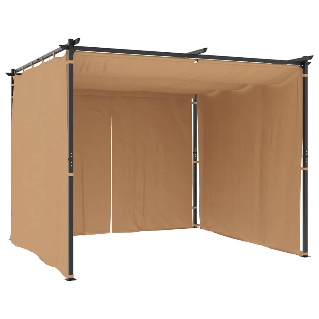 Proginė palapinė su 12 sienomis, antracito, 8x4m, HDPE