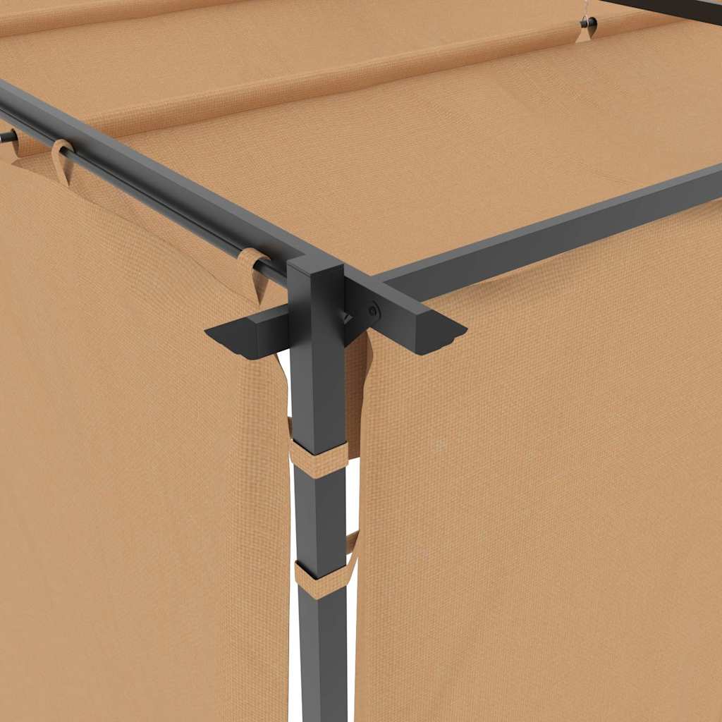Proginė palapinė su 12 sienomis, antracito, 8x4m, HDPE