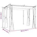 Proginė palapinė su 12 sienomis, antracito, 8x4m, HDPE