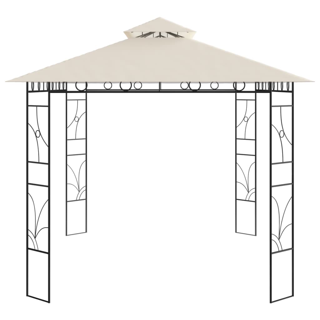 Pavėsinė, kreminės spalvos, 4x3x2,7m, 160g/m²