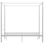 Lova su baldakimu, baltos spalvos, 120x200cm, metalas