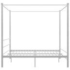 Lova su baldakimu, baltos spalvos, 200x200cm, metalas