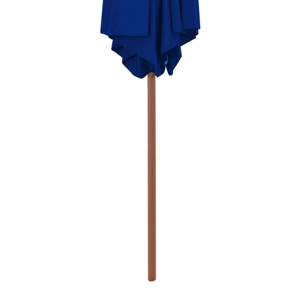 Lauko skėtis nuo saulės su mediniu stulpu, 270cm