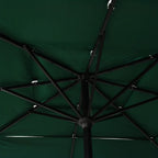 Sodo skėtis su aliuminio stulpu, žalias, 2,5x2,5m, 3 aukščių