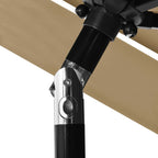 Sodo skėtis su aliuminio stulpu, taupe, 2,5m, 3 aukščių