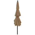 Sodo skėtis su aliuminio stulpu, taupe spalvos, 3,5m, 3 aukščių