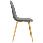 Valgomojo kėdės, 4vnt., šviesiai pilkos spalvos, aksomas